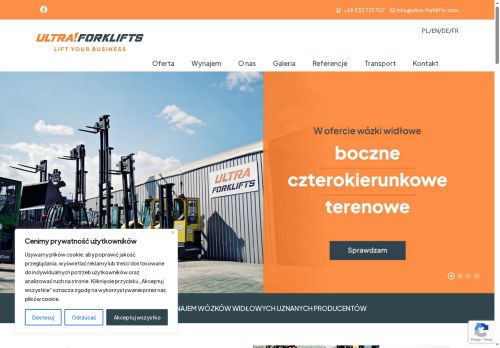 Ultra Forklifts wynajem wózków dla każdej branży Ultra Forklifts wynajem wózków dla każdej branży