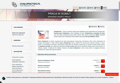 Chałupnictwo najlepsze zlecenia