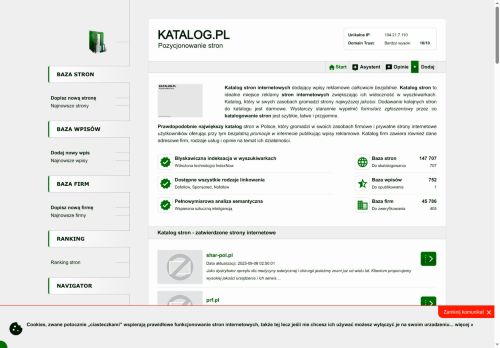 Interaktywny katalog stron